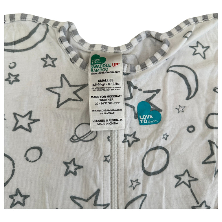 Love To Dream Swaddle Up Bamboo - Small (3.5-6 kg) 1 TOG - Space