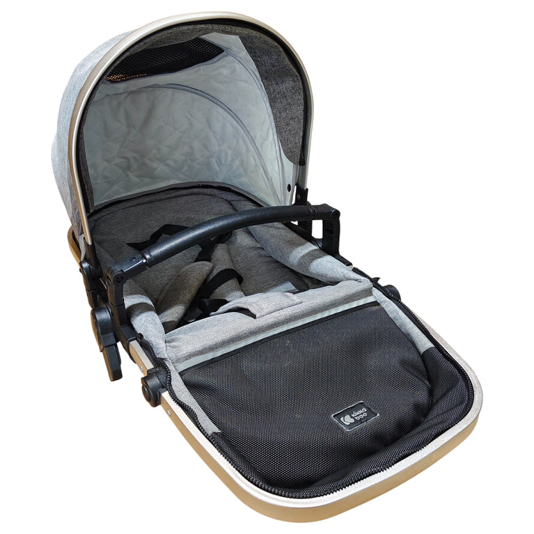 Kikkaboo Irene 3-in-1 Stroller System - Grey/Silver