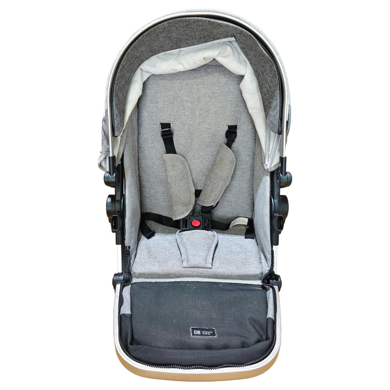 Kikkaboo Irene 3-in-1 Stroller System - Grey/Silver