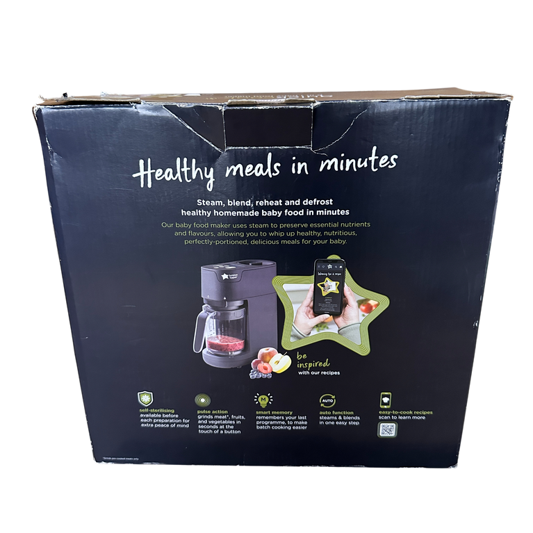 Tommee Tippee Quick Cook 6-in-1 Baby Food Maker - Black - 500 ml