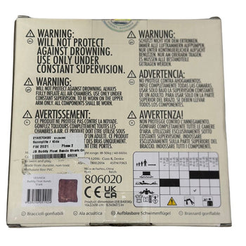 Sunny Life Kids Shark Attack Buddle Float Arm Bands - Green (3-6Y)