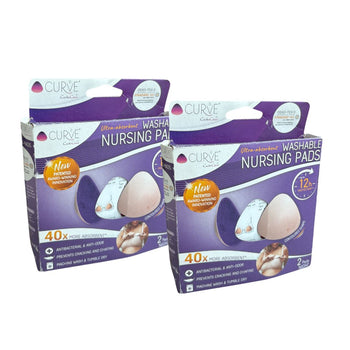 Curve by CacheCoeur Pink/Day Reusable Nursing Pads 2x2 Pads (Pack of 4)