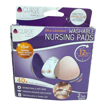 Curve by CacheCoeur Pink/Day Reusable Nursing Pads 2x2 Pads (Pack of 4)