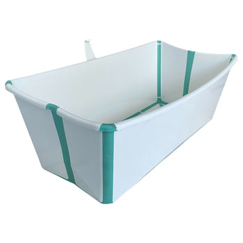 Stokke-Flexi-Bath-Tub-+-Newborn-Support-Bundle-Clear-Green-3-1