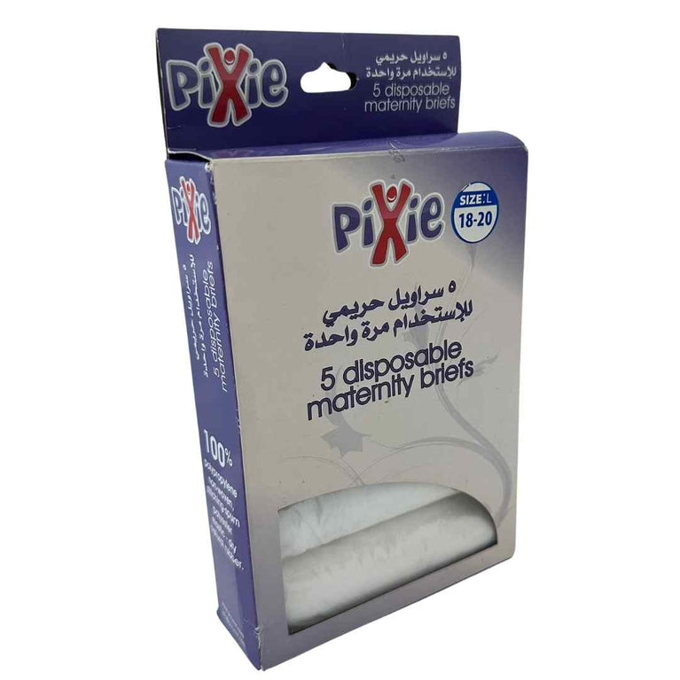 Pixie-Disposable-Maternity-Brief-5Pcs-(Size-18-20),-White-1
