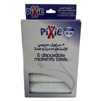 Pixie-Disposable-Maternity-Brief-5Pcs-(Size-18-20),-White-2