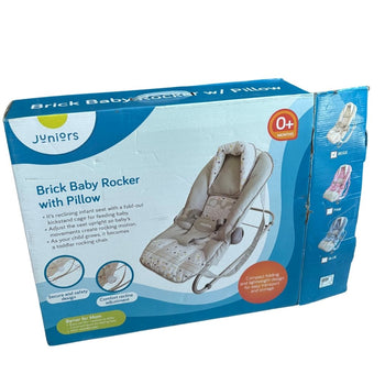 Juniors Brick Baby Rocker with Pillow - Beige