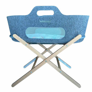 Snuz Baskit Moses Basket W/ Mattress & Stand Set - Dark Grey