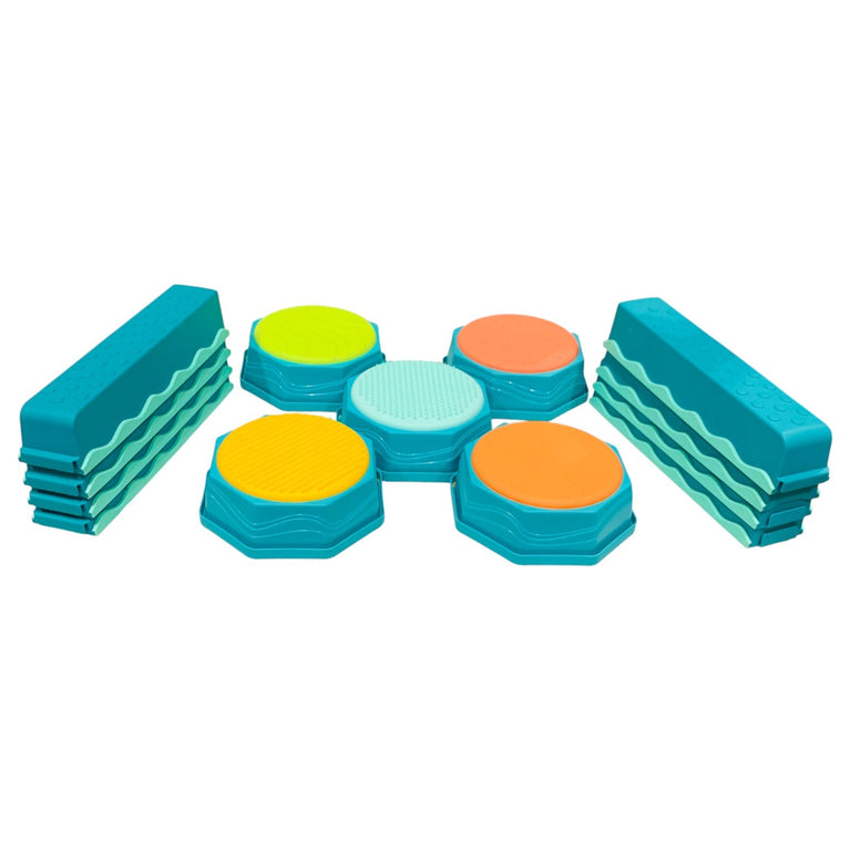 B-Toys-Beam-Interlocking-Balancing-5-Sensory-Pads-&-8-Beams-1-2
