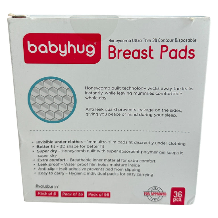 Babyhug 3D Contoured Ultra Thin Breast Pads - 36 Pieces