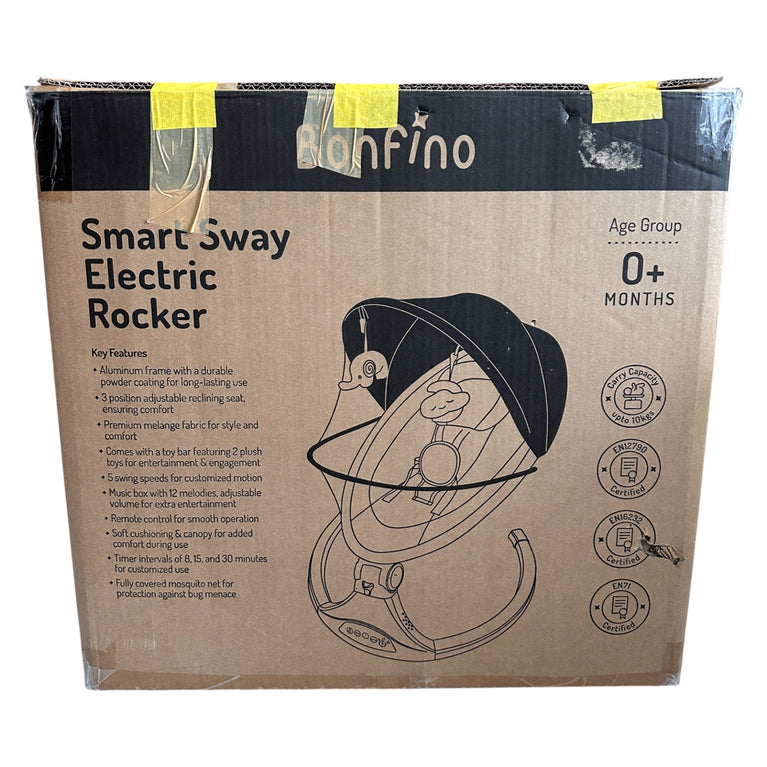 Bonfino Smart Sway Electric Rocker with Toybar - Aluminium/ Melange