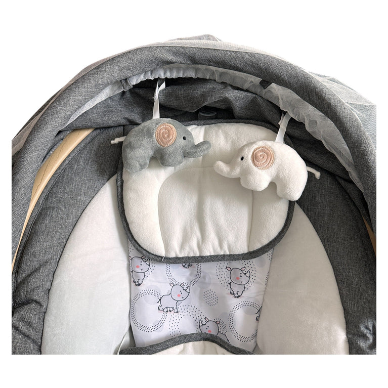 Bonfino Smart Sway Electric Rocker with Toybar - Aluminium/ Melange