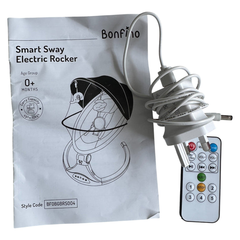 Bonfino Smart Sway Electric Rocker with Toybar - Aluminium/ Melange