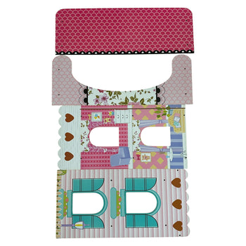 Fab n Funky Pink 3-Story Wooden Doll House with Furniture