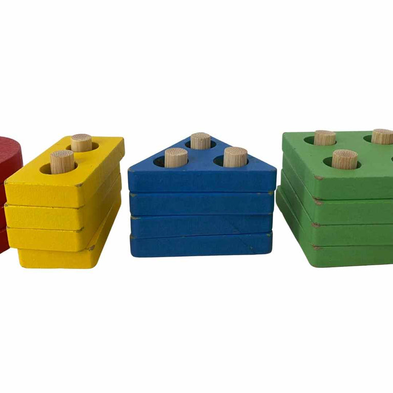 Wooden Sorting & Stacking Shape Educational Toy