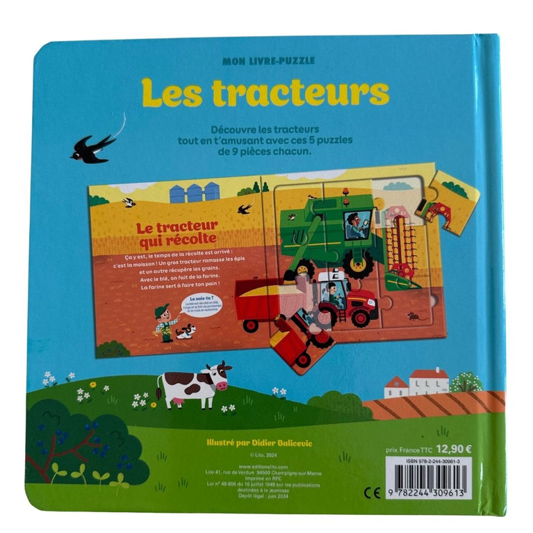 Les Tracteurs Puzzle Book - 9 pcs