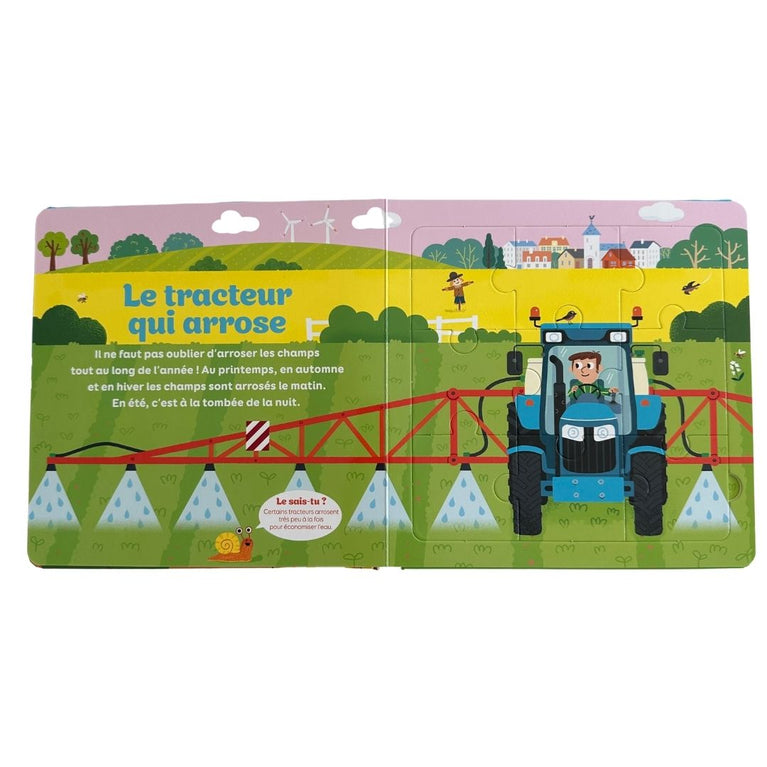 Les Tracteurs Puzzle Book - 9 pcs