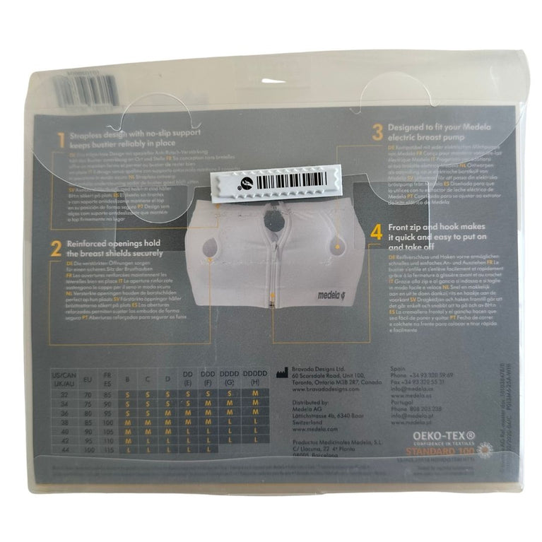 Medela Easy Expression Hands Free Pumping Bra - White