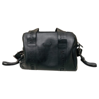 Childhome-Mommy-Club-Signature-PU-Leather-Diaper-Changing-Bag-Black-1-2