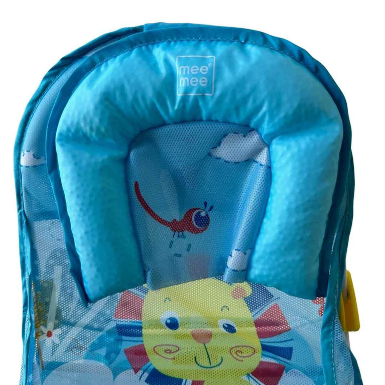 Mee Mee Compact Anti-Skid Baby Bather with Reclining Seat - Aqua Turtle