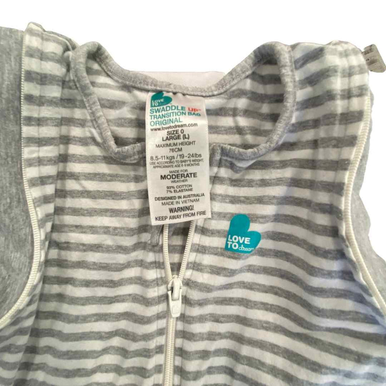 Love to Dream Swaddle Up Transitional Bag Original - (Large 1.0 TOG) - Grey