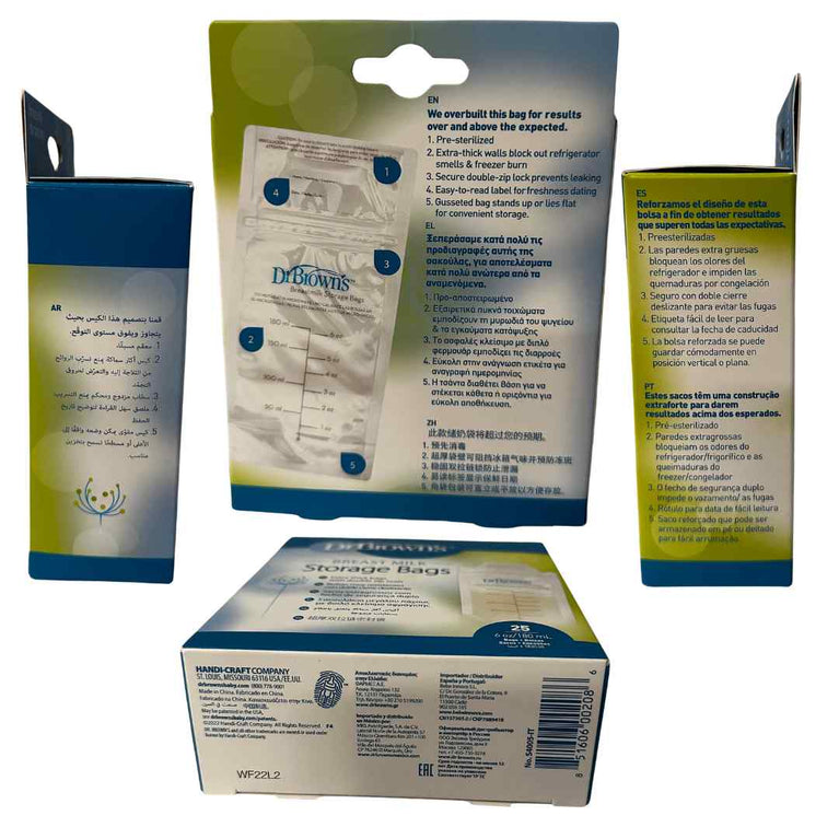 Dr. Brown's Breast Milk Storage Bags - 25 Count