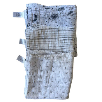 Pottery Barn Kids Organic Cotton Muslin Skye Swaddle Set - Pack of 3