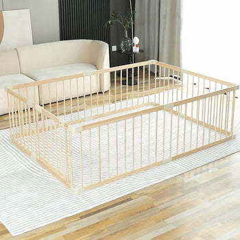Smilebaby Baby Playpen Play Fence Gate Play Pen Wood Large