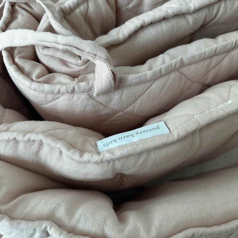 Pottery Barn Kids Baby Crib Bumper - Pink