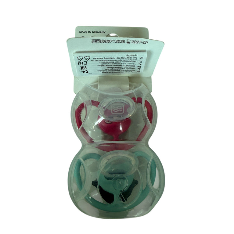 NUK Space Orthodontic Silicone Soothers - Pack of 2 (18-36 months) - Pink / Aqua