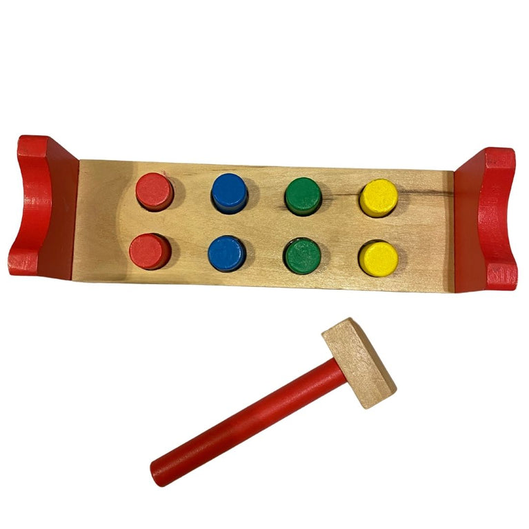 Melissa & Doug Pound-A-Peg Classic Wooden Toy (10 Piece Set)