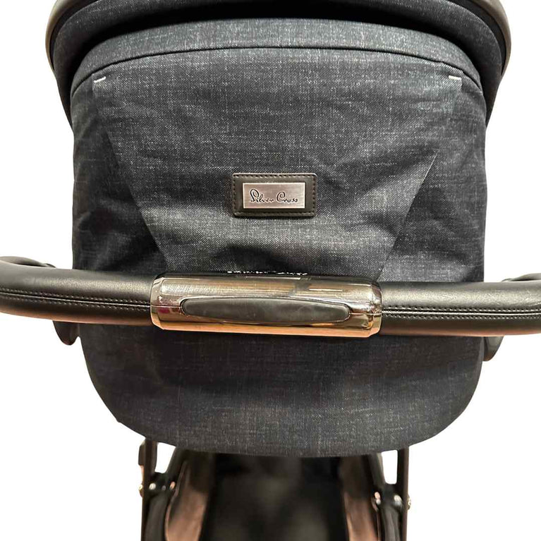 Silver Cross Coast Flint Stroller with Bassinet - Denim Blue
