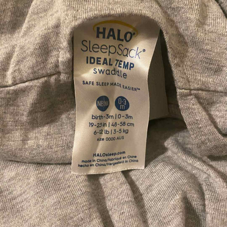 Halo Sleep Sack Ideal Temp Swaddle 0-3 months (NB)