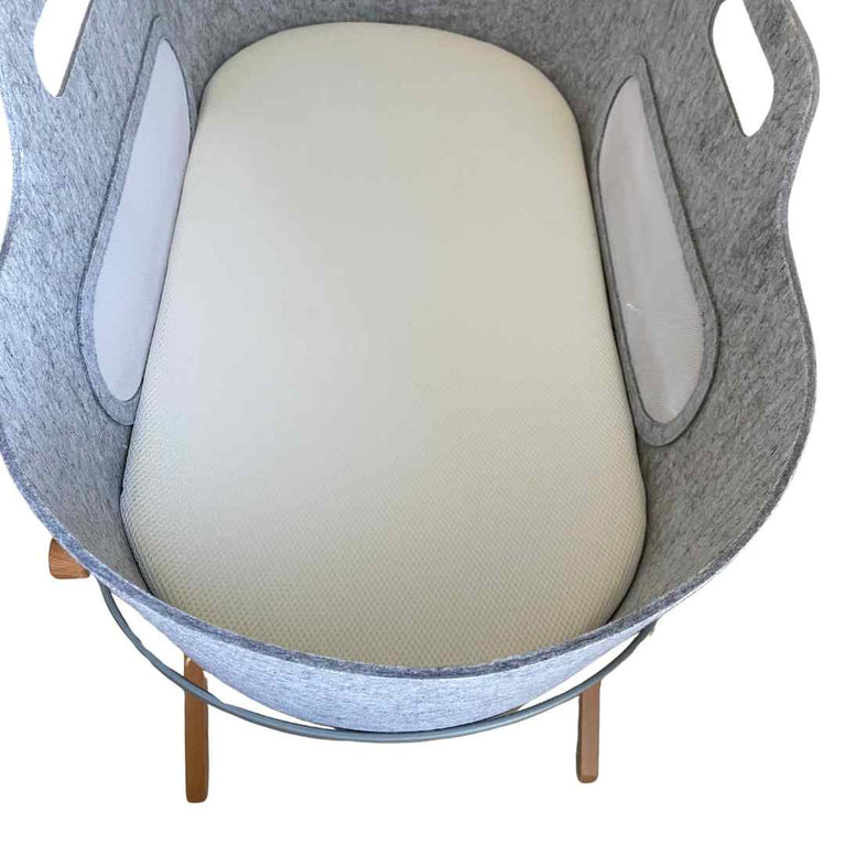 Snuz Baskit Moses Basket w/ Mattress & Stand Set - Dark Grey