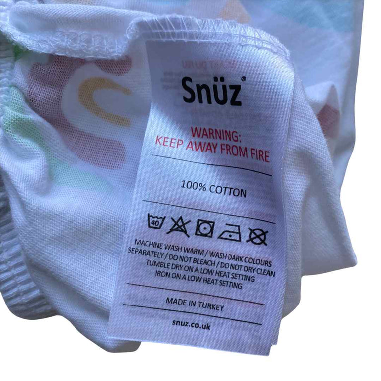 Snuz - Snuz Bedside Cribs Fitted Sheets Pack of 2 - Rainbow & White