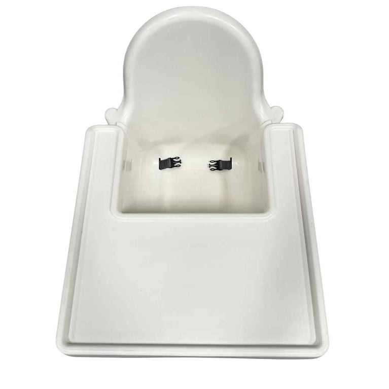 IKEA ANTILOP Highchair with Safety Belt + Tray - White & Silver