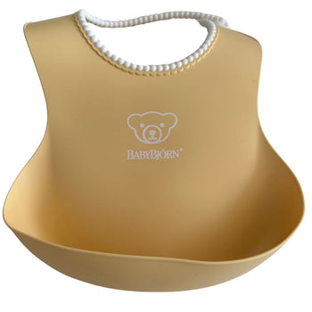 BabyBjörn Soft Plastic Bib - Powder Yellow (Pack of 1)