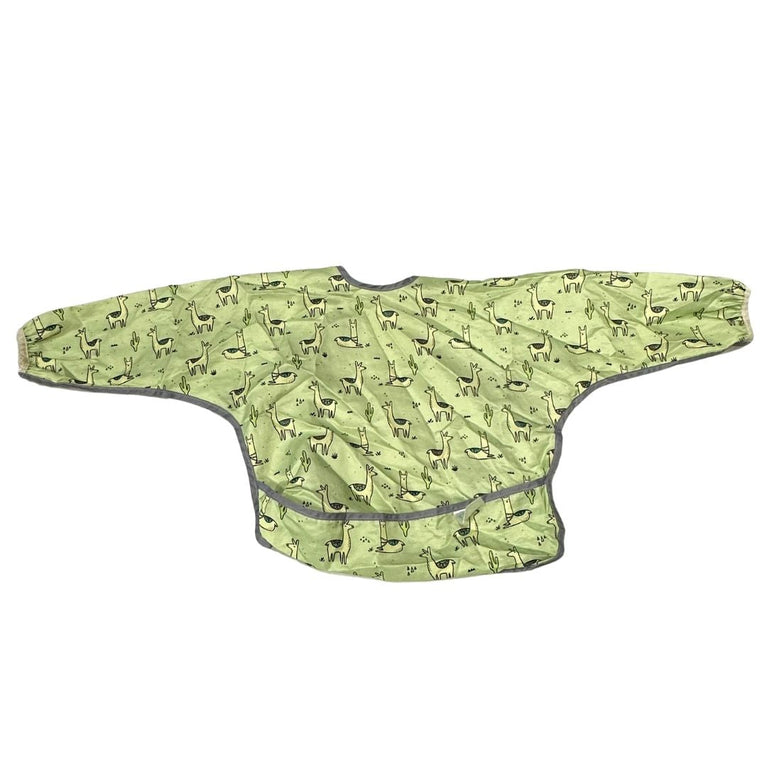 Bumkins Long-Sleeved Toddler Bib (3-7 years) - Pack of 3 - Grey Animal Print Llama