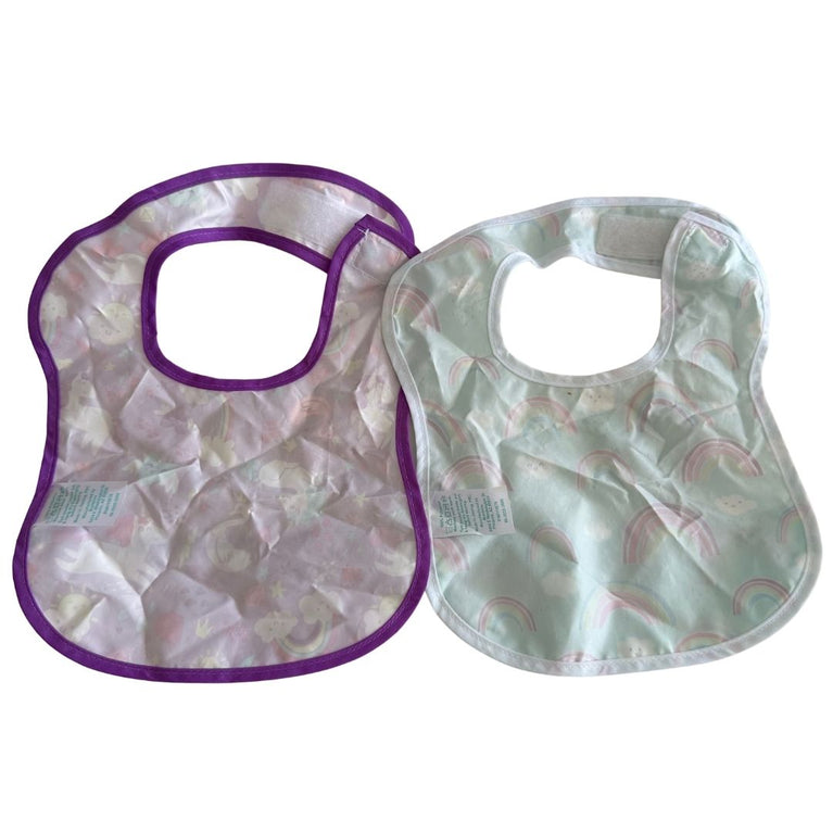 Bumkins Superbib Bib 6-24 Months (Pack of 2) - Unicorns & Rainbow