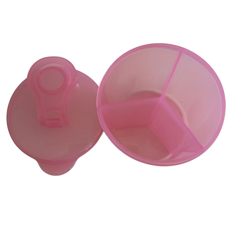 Dr. Brown's 3-Section Milk Powder Dispenser with Flip Top Lid - Pink