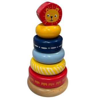 Lion Wooden Stacking Rings Toy