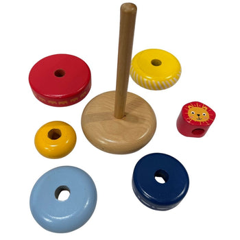 Lion Wooden Stacking Rings Toy