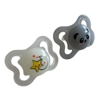 MAM Night Pacifiers Pack of 2 with Sterilizing Box (0-6 Months)