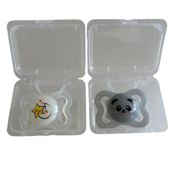 MAM Night Pacifiers Pack of 2 with Sterilizing Box (0-6 Months)