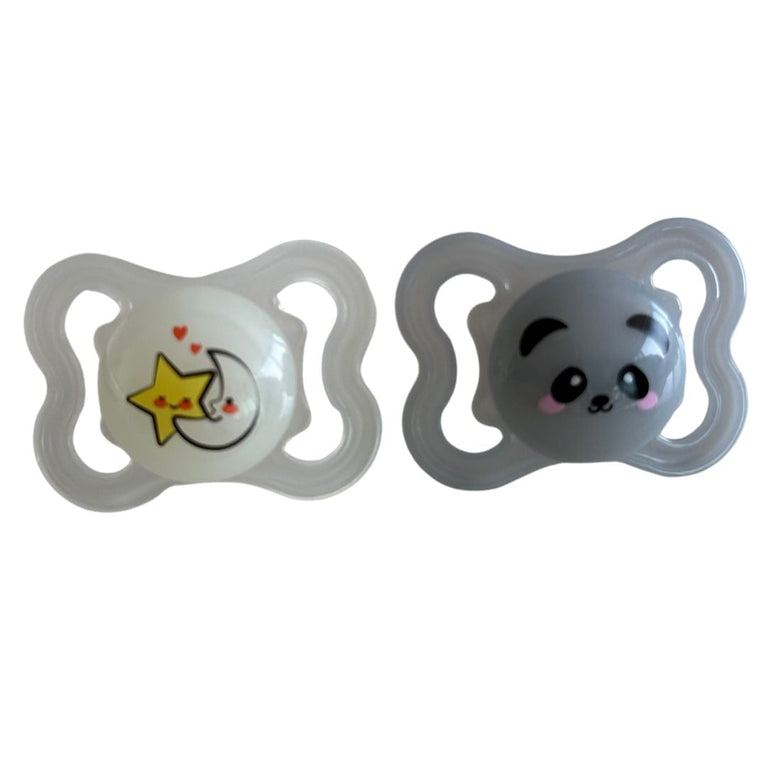 MAM Night Pacifiers Pack of 2 with Sterilizing Box (0-6 Months)