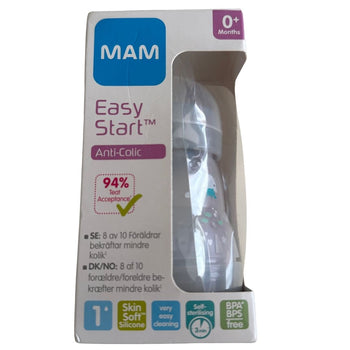 Mam Easy Start Anti-Colic Baby Bottle 160 ml (0 Months+) - Grey