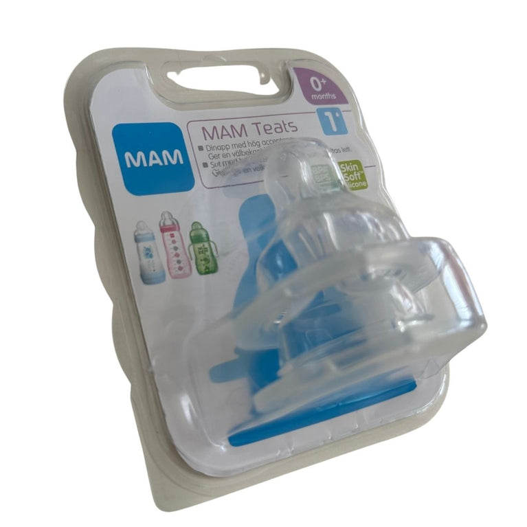 Mam Teats Size 1 Slow Flow SkinSoft Silicone - 0 months+ (Pack of 2)