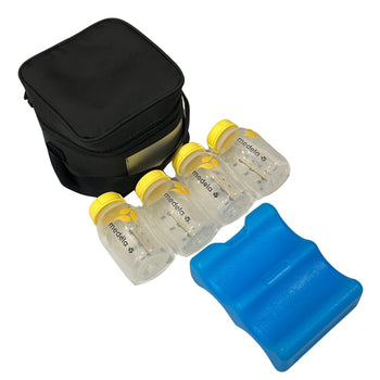 Medela Breastmilk Feeding Storage Bottles - Cooler Bag - 150ml 4pcs