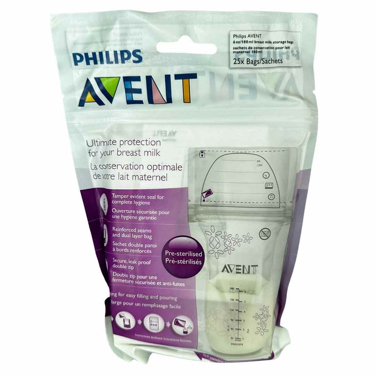 Philips Avent Breast Milk Storage Bags 180ml - 30 Pcs