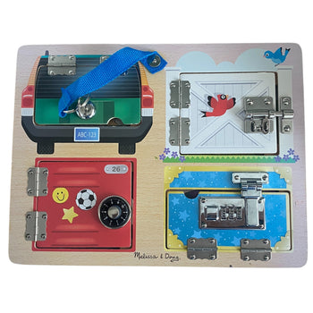 Melissa and Doug Wooden Lock and Locksmith Board Puzzle
